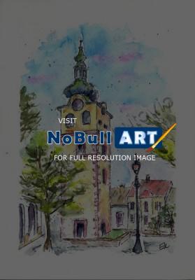 Places - Banska Bystrica - Barbakan - Watercolor