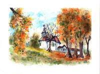 Banska Bystrica - Urpin - Watercolor Paintings - By Erika Kohutovic, Landscape Painting Artist