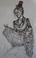 Female Model - Charcoal On Paper Drawings - By Rosamalia Bujase, Realism Drawing Artist