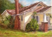 Mrs Ruby Balls House - Oil On Canvas Paintings - By Rosamalia Bujase, Impressionism Painting Artist