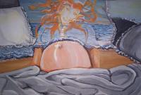 Rising Sun - Acrylic Paintings - By Lazaro Hurtado, Surrealism Painting Artist