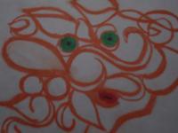 Green Eyes - Pastel  Paper Drawings - By Amber Leigh, Abstract Drawing Artist