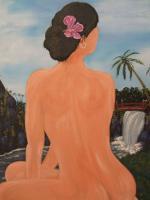 Nude - Japanese Water Fall - Oils