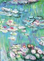 Waterlillies - Acrylic Photographed Paintings - By Adele Smith, Impressionist Painting Artist