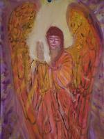 Angel Zadkiel - Oil Photographed Paintings - By Adele Smith, Angels Painting Artist