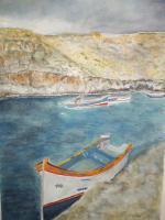 Malta - Watercolor Paintings - By Katalin Blasko, Painting Painting Artist