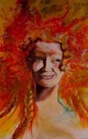 Lady Godiva - Acrylic Paintings - By Adriana Laube, Figurative Painting Artist