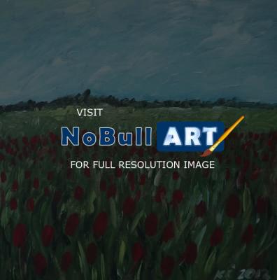 Nature - Tulip Fields - Acrylic On Canvas