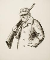 The Hunter - Charcoal Drawings - By Tom Jackson, Sketch Drawing Artist