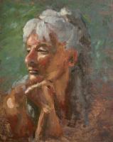 Head Study - Pam - Oil Paintings - By Tom Jackson, Sketch Painting Artist
