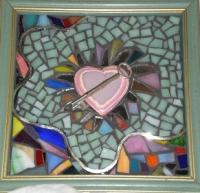 Life Inside Me Key To My Heart - Mosaic Mixed Media - By Marilyn Schreiber, Abstract Mixed Media Artist