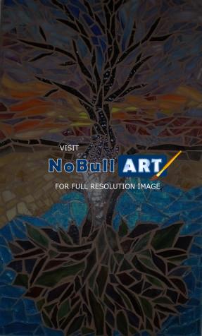 Wall Art - Reflection Of A Tree - Mosaic