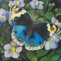 Butterfly Series 1 - Oil On Canvas Paintings - By Min W, Wild Life  Nature Painting Artist