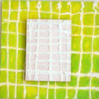 Double Grid - Panel Sand Acrylic Paint Mixed Media - By Thomas Mulholland, Exploration Of The Grid Form Mixed Media Artist