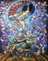Sakuras Blossom - Oil Painting Paintings - By Rafael Ruben, Figurative Art Painting Artist