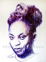 Chimamanda Ngozi Adichie - Pen On Paper Drawings - By David Akinola, Artsbydavid Drawing Artist