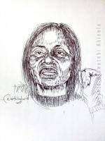 Josephine Okei-Odumakin - Pen On Paper Drawings - By David Akinola, Artsbydavid Drawing Artist