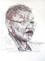 Obiageli Ezekwesili - Pen On Paper Drawings - By David Akinola, Artsbydavid Drawing Artist