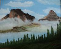 Mountain Beauty - Oil On Canvas Paintings - By Joanne Knox, Originals Painting Artist