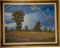Rainbow - Oil On Canvas Paintings - By Joanne Knox, Originals Painting Artist