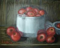 Apple Harvest - Oil On Canvas Paintings - By Joanne Knox, Originals Painting Artist