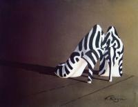 The Tarty Shoes - Watercolor Paintings - By Kathryn Ragan, Realistic Contemporary Painting Artist
