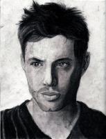 Jensen Ackles - Hand Drawn Paintings - By Ronald Hornbeck, Pencil Painting Artist