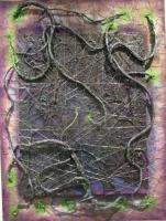 The Dreamer Awakens - Latex Paints Inks Paper Wire Paintings - By Keyaira Lynn, Horror Art Painting Artist