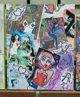 Tough Girls Rock - Collage Mixed Media - By Amy Chace, Collage Mixed Media Artist