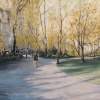 Winter In Madison Square Park - Oil Paintings - By Brian Pier, Impressionist Painting Artist
