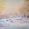 Winter Grazing - Oil Paintings - By Brian Pier, Realism Painting Artist