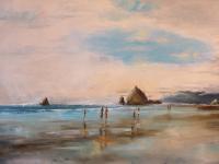 Beach Reflections - Oil Paintings - By Brian Pier, Add New Artwork Style Painting Artist
