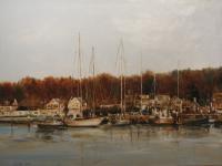 Harbor Autumn - Oil Paintings - By Brian Pier, Impressionist Painting Artist