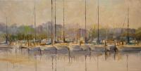 Quiet Harbor - Oil Paintings - By Brian Pier, Impressionist Painting Artist