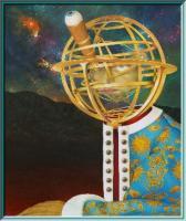 Surrealism-Fantastic Realism - The Astronomer - Oil Painting On Canvas