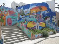 Malecon Beach Baja Sidewalk Art - Various Types Of Paints Photography - By Dean Metzger, Street Art Photography Artist