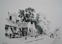Plague Cottages Derbyshire - Penink Drawings - By Andy Davis, Drawing Drawing Artist