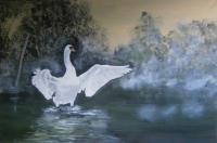 On Ditchling Pond - Oil Paintings - By Andy Davis, Realism Painting Artist