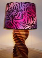 Spiraling Lamp - Wood Woodwork - By Frank Eggleston, Modern Woodwork Artist