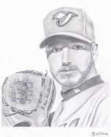 Roy Halladay - Pencil Drawings - By Michael Cameron, Free Hand Drawing Artist