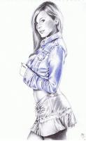 Sunshine Girl - Pen Drawings - By Michael Cameron, Free Hand Drawing Artist