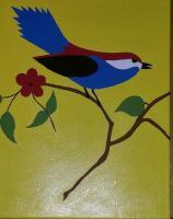 Lucky Bird - Acrylic Paintings - By Jerri Gray, Flip Art With Bold Colors Painting Artist