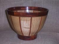 Compound Stave Tall Bowl - Wood Woodwork - By Greg Sayers, Lathe Turned Woodwork Artist
