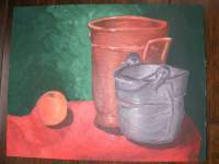 Painting Class - Metal And Apple - Acrylic