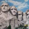 Mount Rushmore - South Dakota - Oil On Canvas Paintings - By Qiufen Wei Marmo, Realism Painting Artist