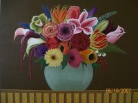 Flowers - Oil On Canvas Paintings - By Qiufen Wei Marmo, Realism Painting Artist