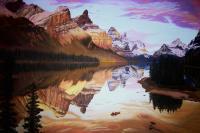 Jasper National Park Canada - Oil On Canvas Paintings - By Qiufen Wei - Marmo, Realism Painting Artist