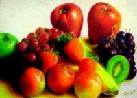 Fruits - Prismacolor Pencils Drawings - By Prashanth B, Realism Drawing Artist