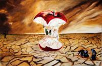 End Of The Earth - Oil Paintings - By Aziz Anzabi, Surrealism Painting Artist