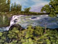 Little Falls - Acrylic Paintings - By Sam Mcilwain, Realism Painting Artist